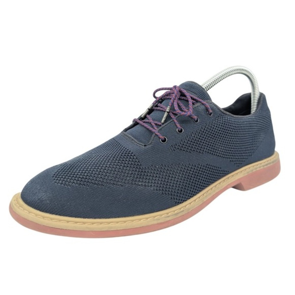 Mark Nason Los Angeles Men Navy Knit Oxford Dress Shoes Lace Up Comfort Size 9.5